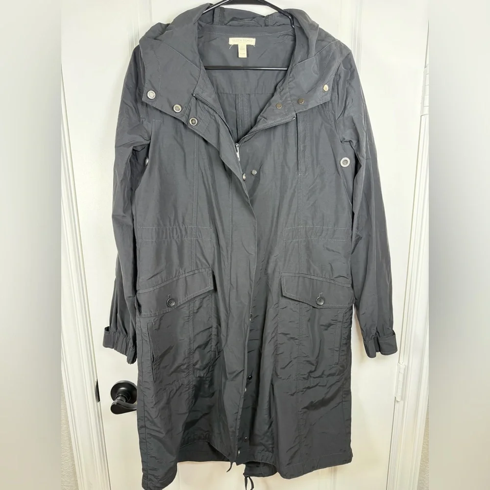 Eileen Fisher Charcoal Trench Coat
